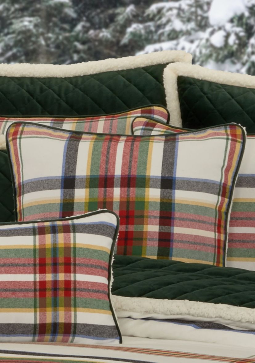 Christopher Plaid 20" Square Decorative Throw Pillow