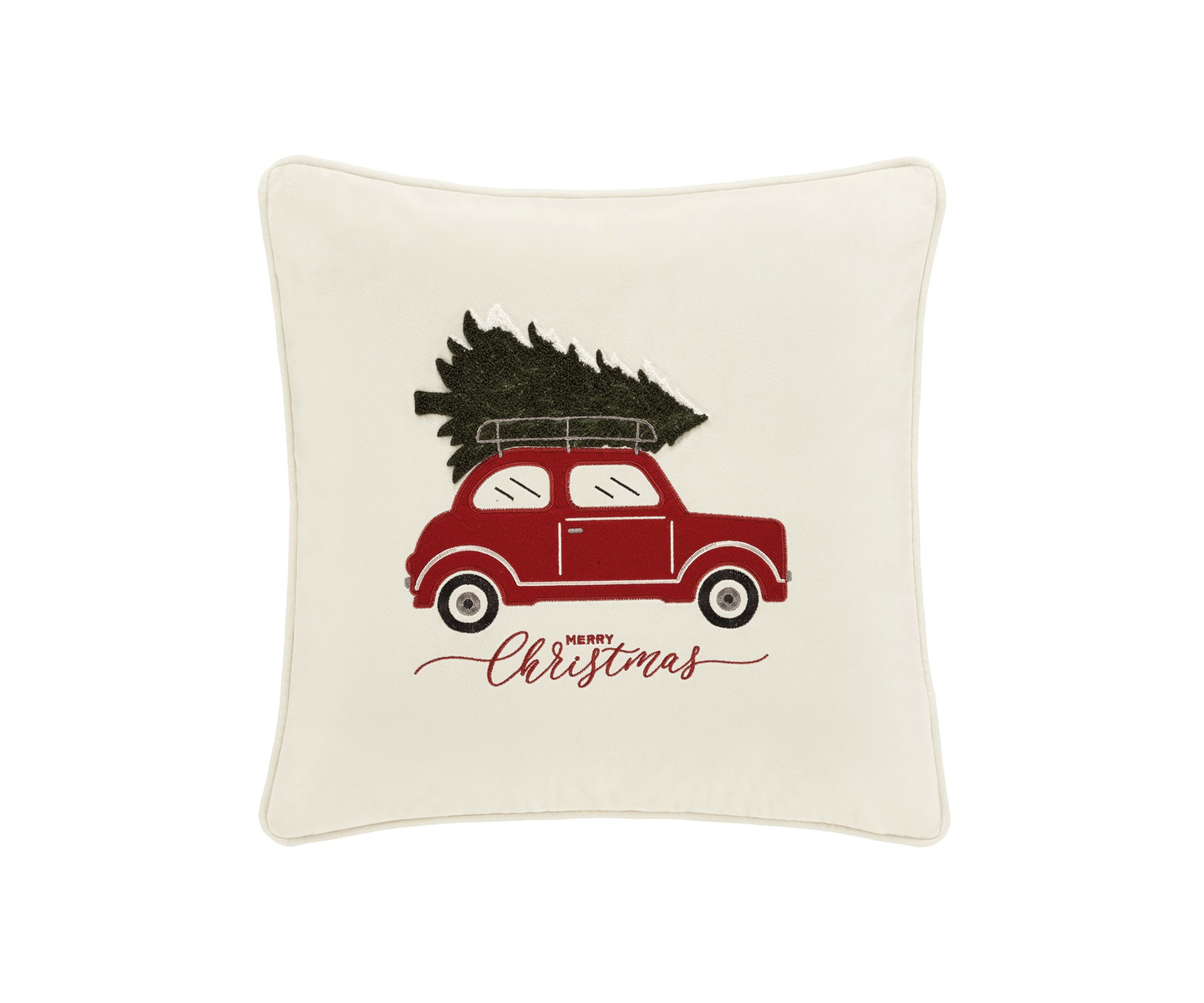 Christmas Car Pillow 20" Square Decorative Throw Pillow