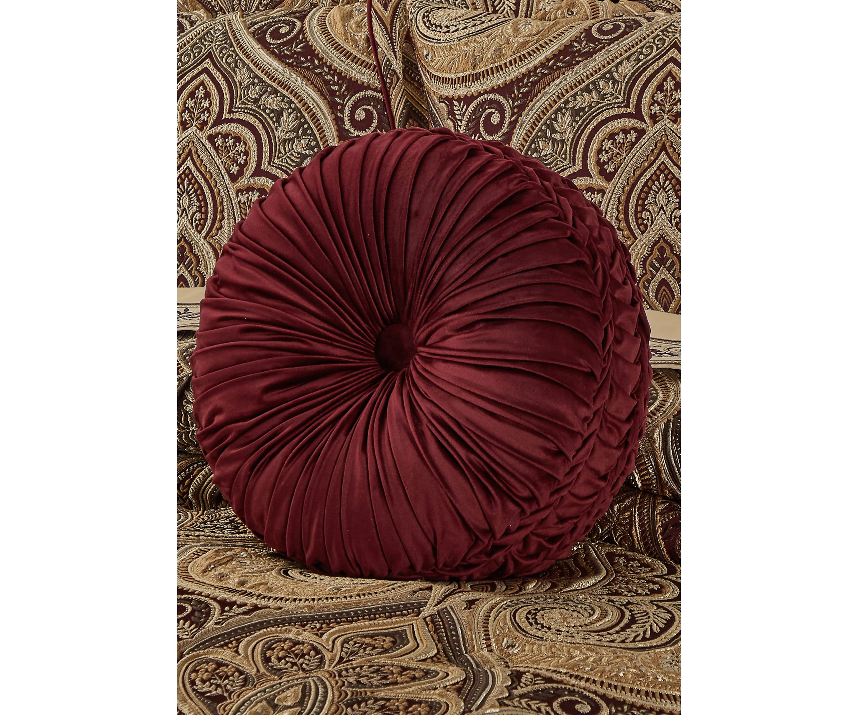 Bordeaux Tufted Round Decorative Throw Pillow