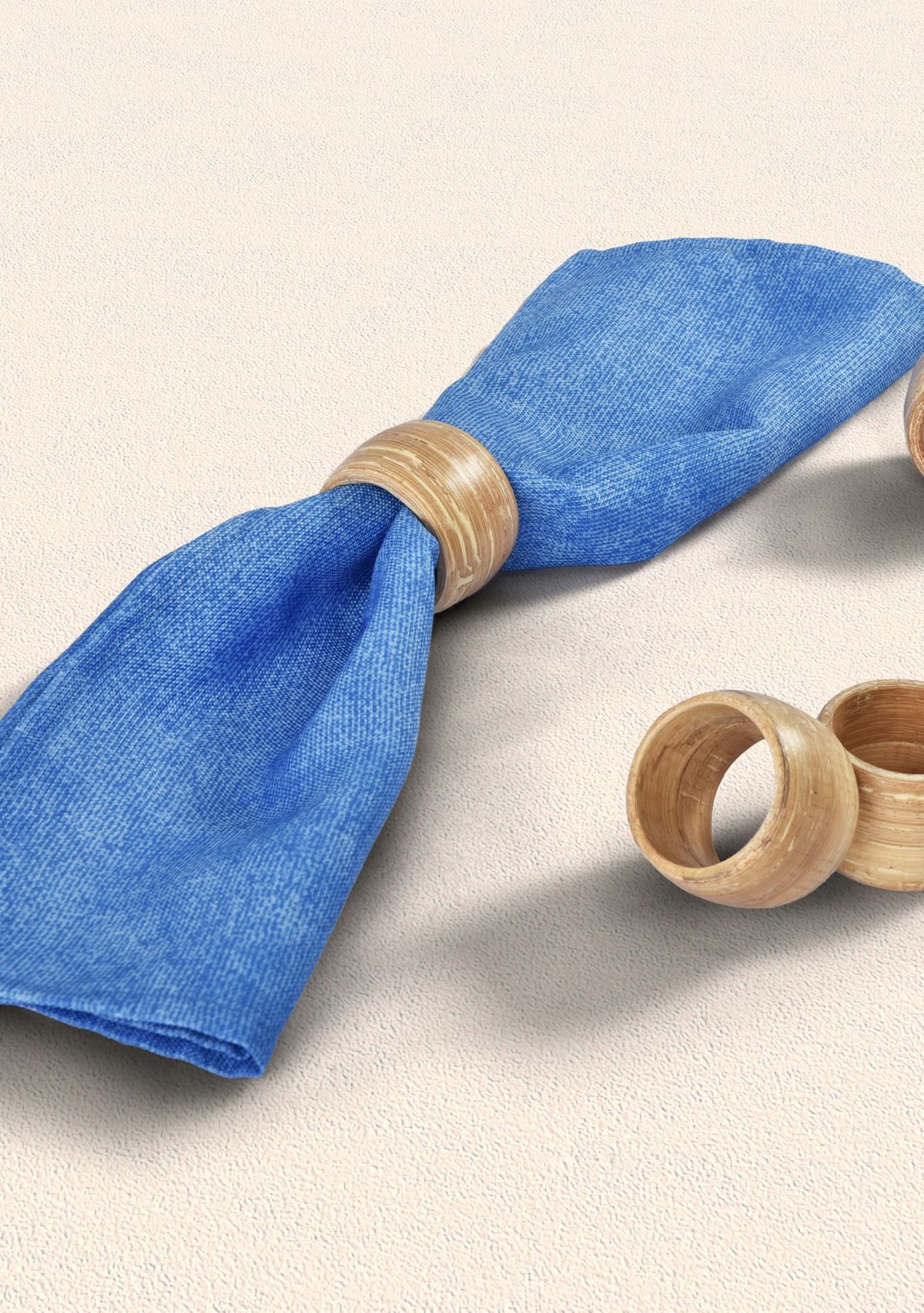 Tropics Bamboo Napkin Ring 4Pc. Set