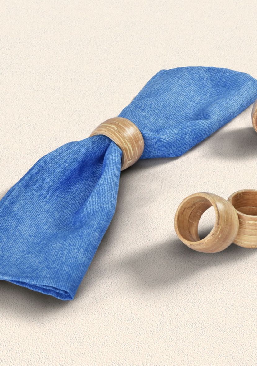 Tropics Bamboo Napkin Ring 4Pc. Set