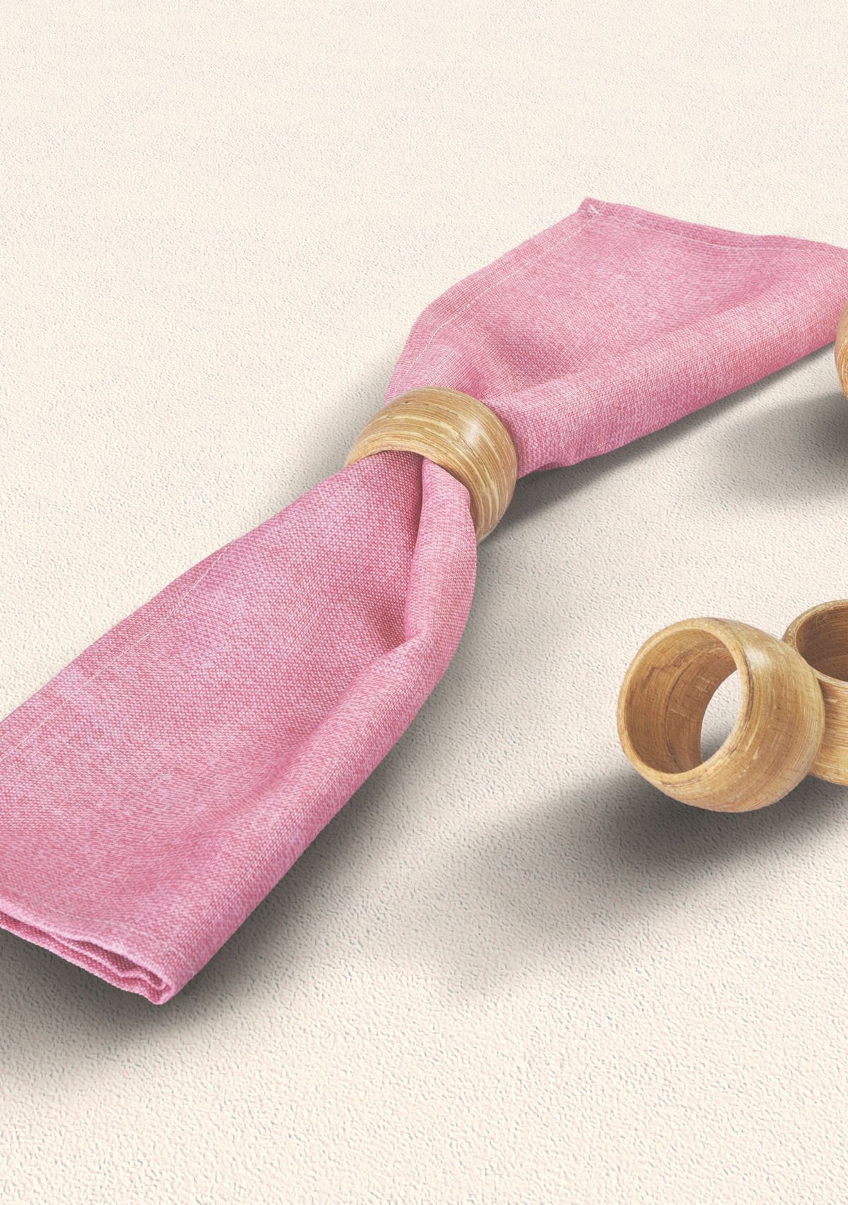 Tropics Bamboo Napkin Ring 4Pc. Set