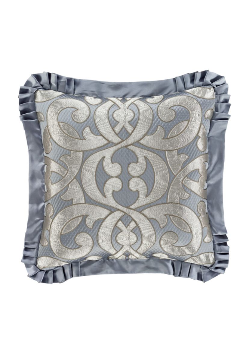 Barocco 20" Square Embellished Decorative Throw Pillow