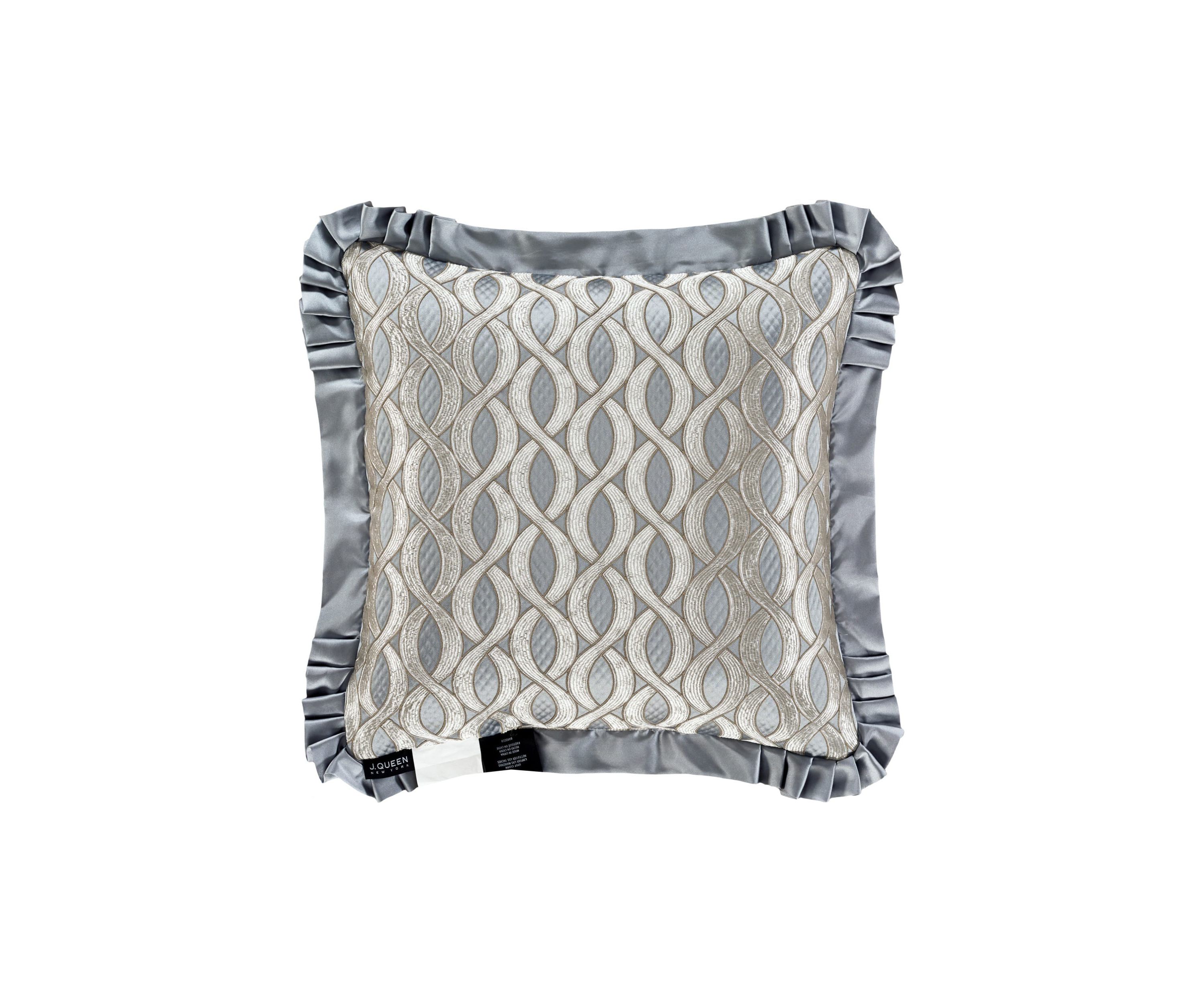 Barocco 20" Square Embellished Decorative Throw Pillow