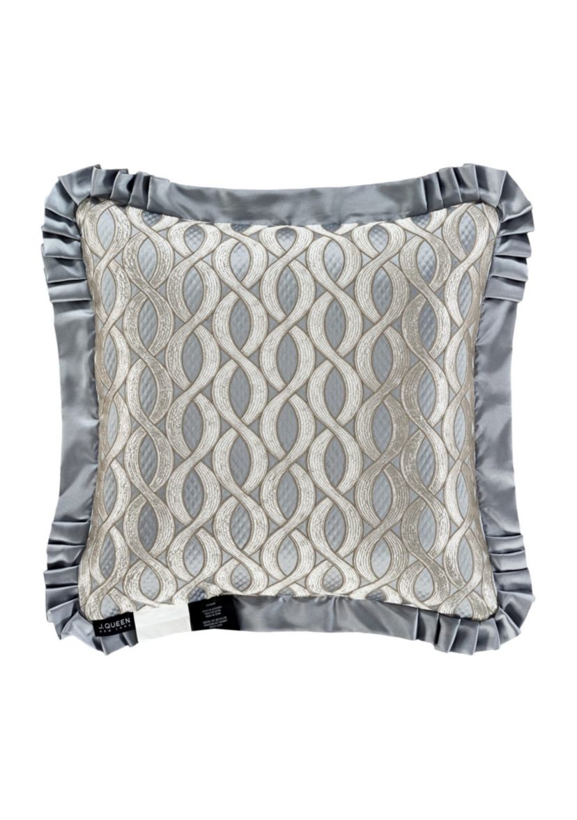 Barocco 20" Square Embellished Decorative Throw Pillow