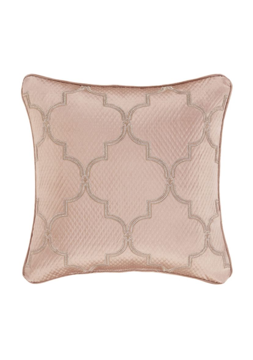 Rosewater 18" Square Embellished Decorative Throw Pillow