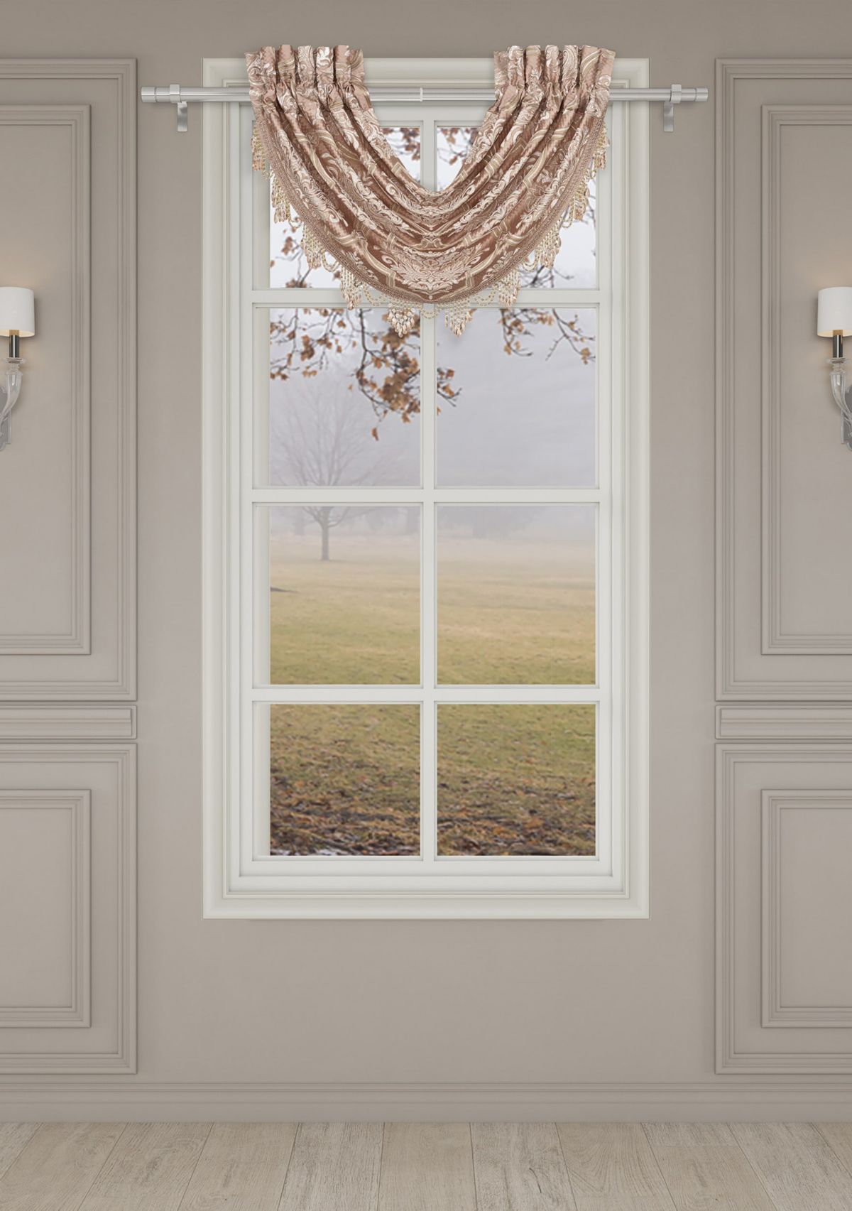 Rosewater Window Waterfall Valance