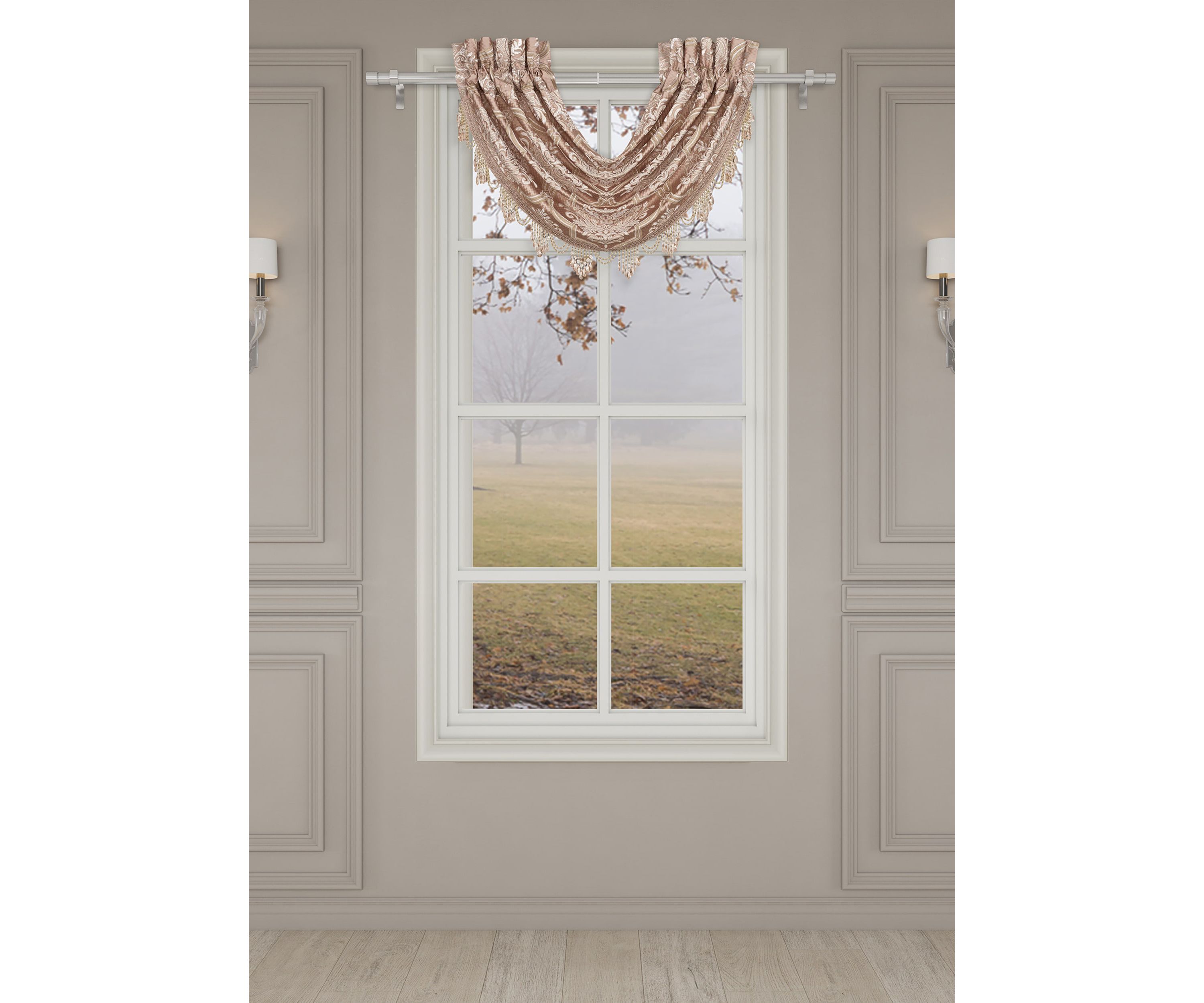 Rosewater Window Waterfall Valance