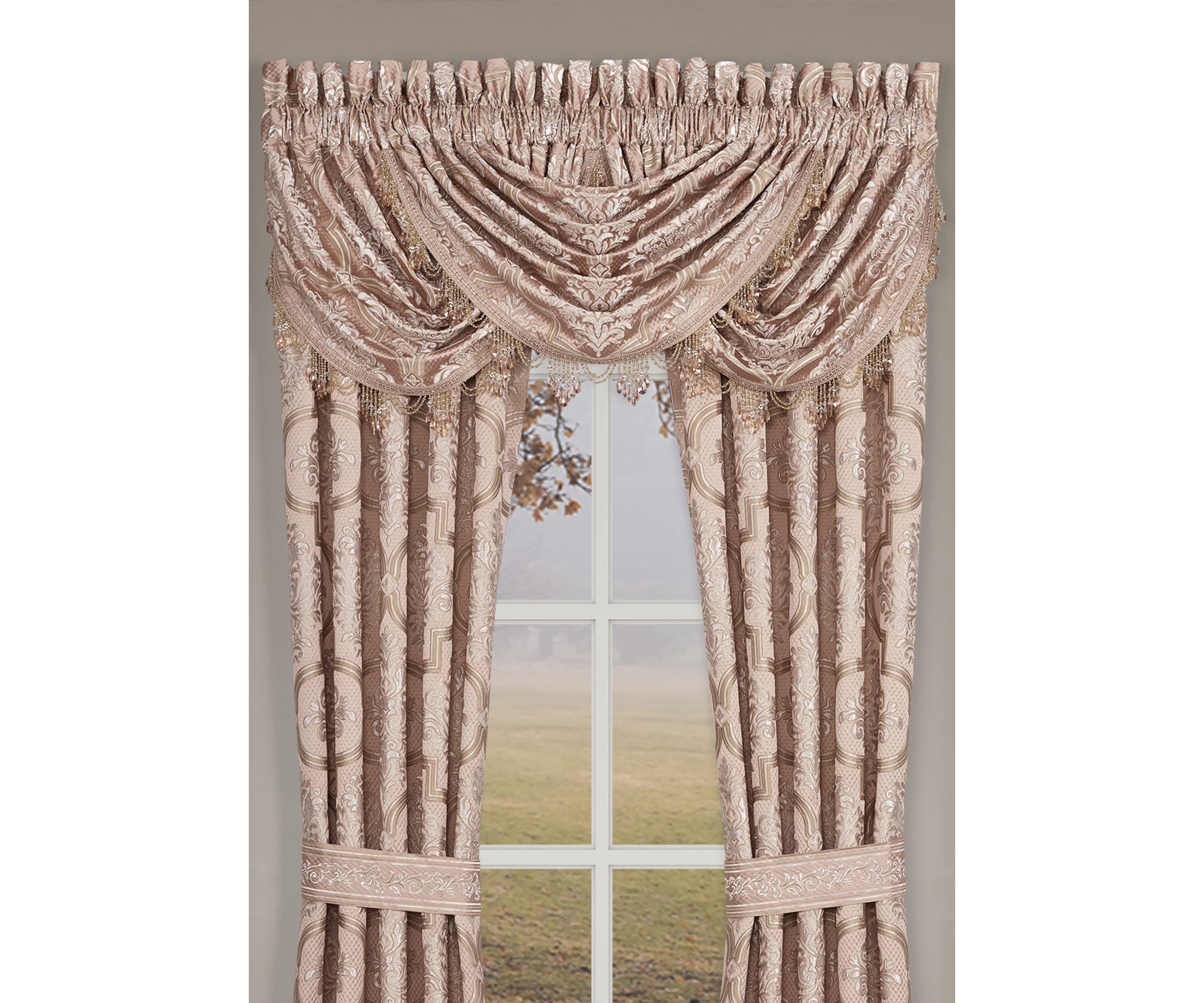 Rosewater Window Waterfall Valance