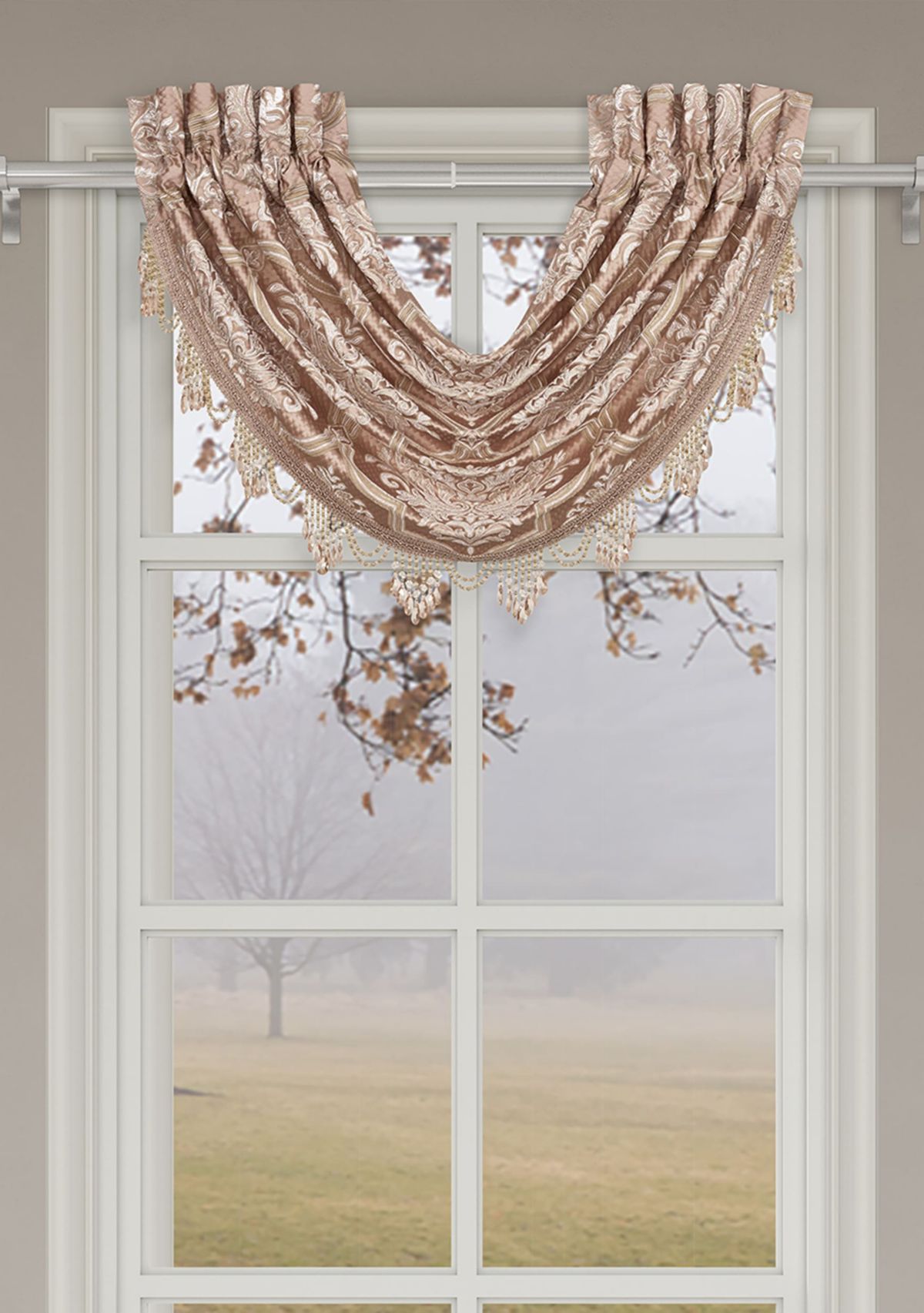 Rosewater Window Waterfall Valance