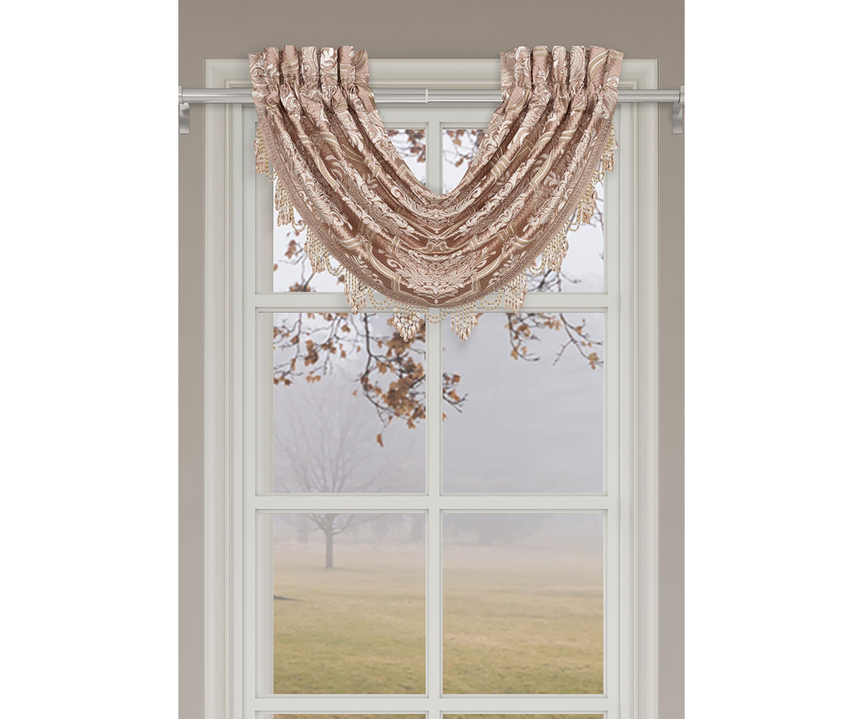 Rosewater Window Waterfall Valance