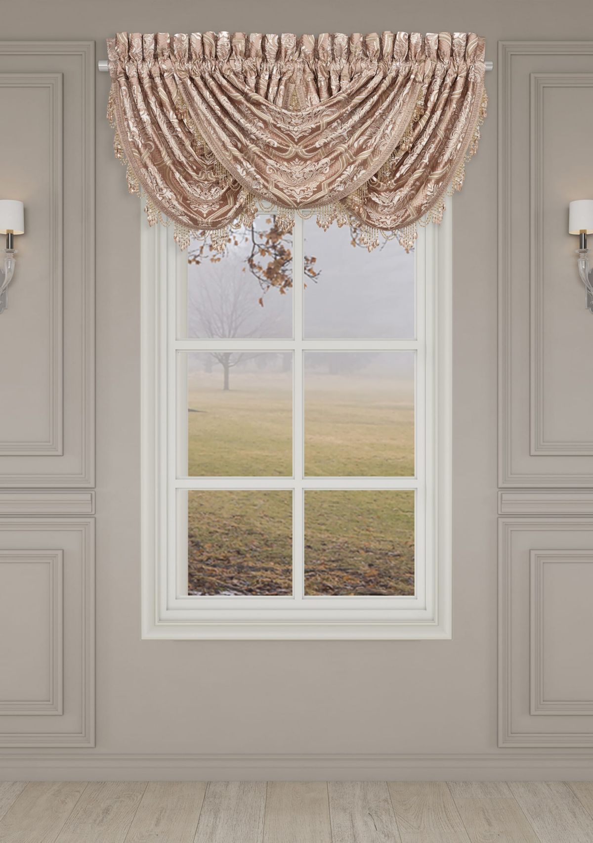 Rosewater Window Waterfall Valance