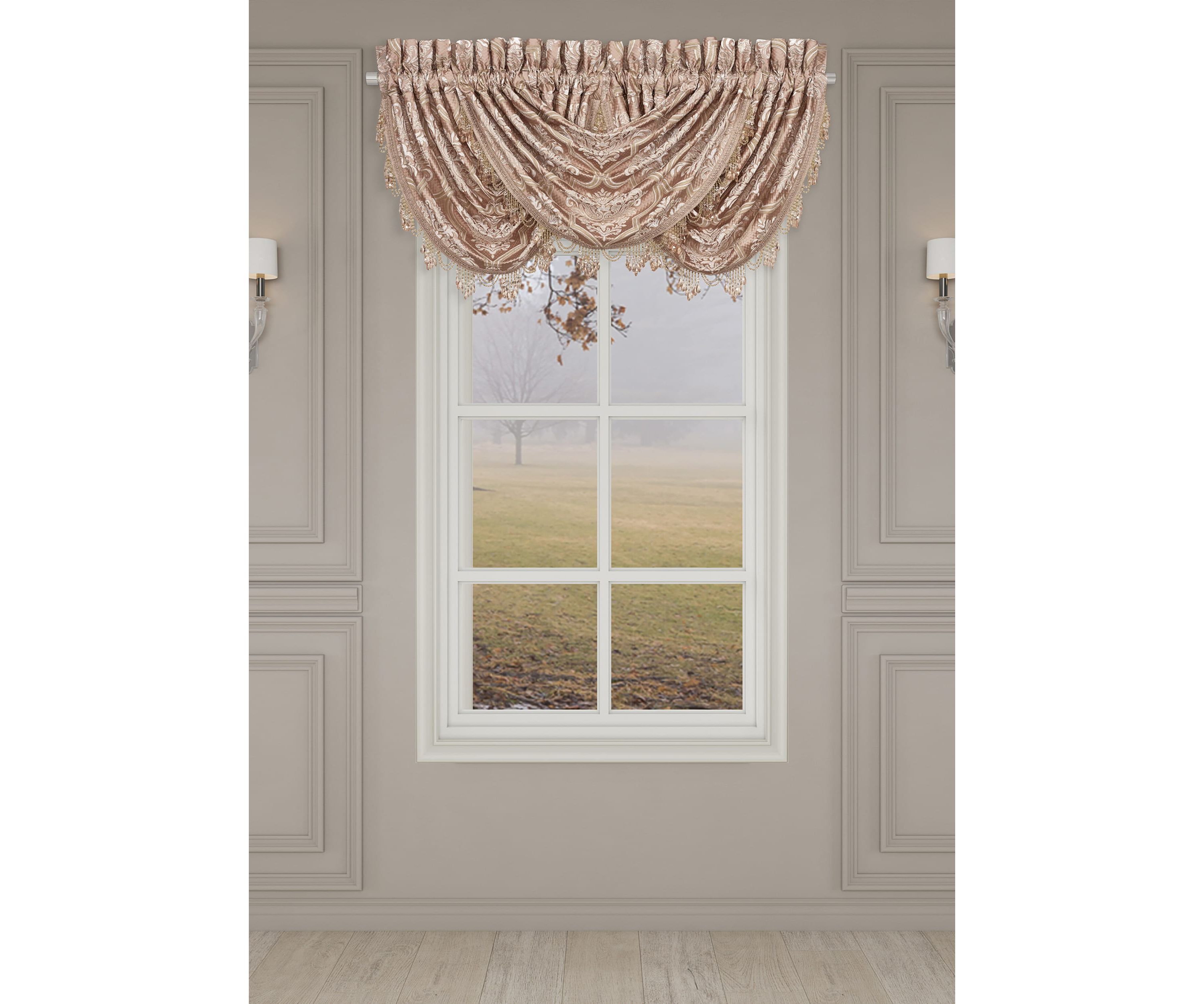 Rosewater Window Waterfall Valance
