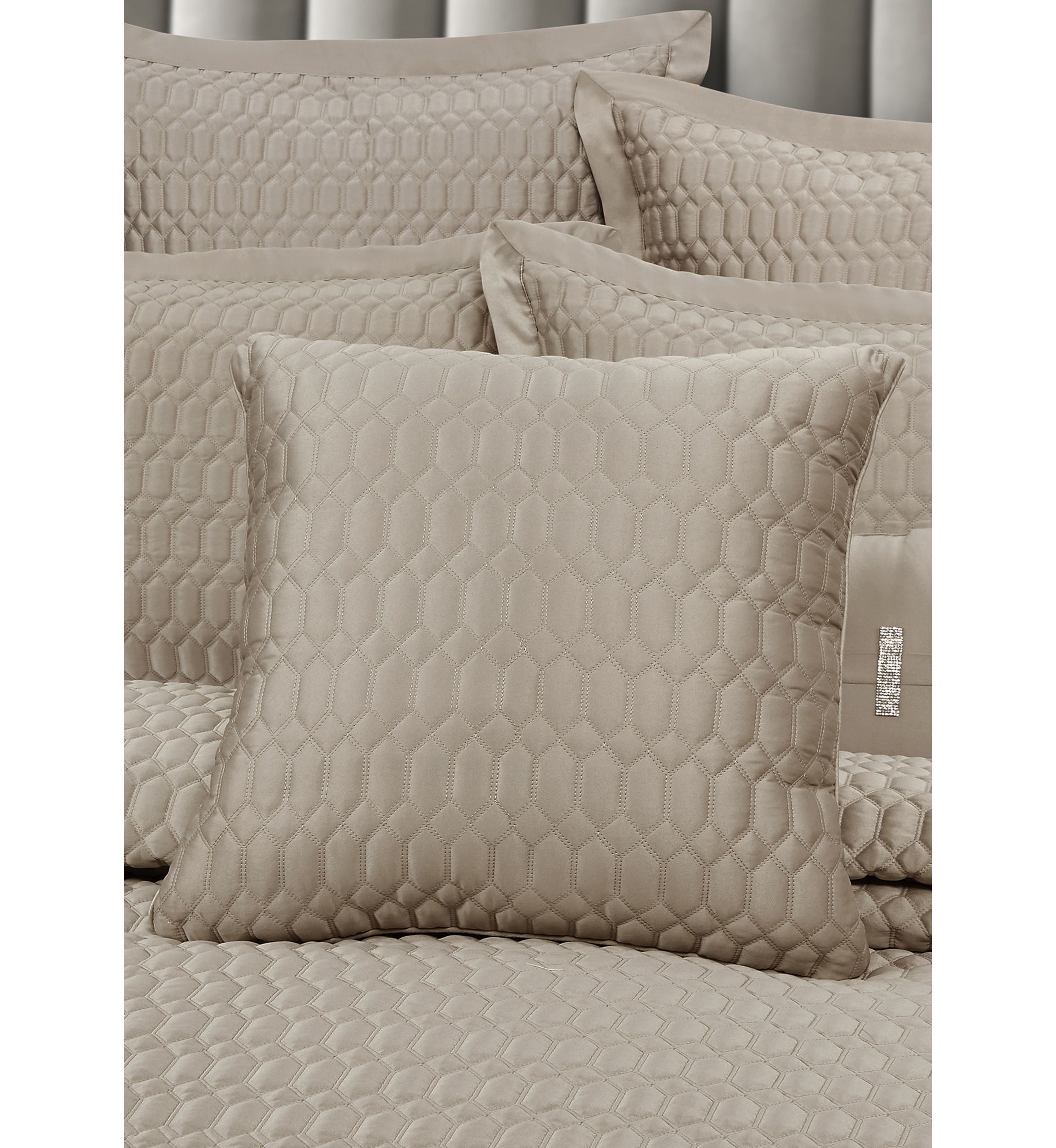 Brilliance 20" Square Quilted Decorative Throw Pillow