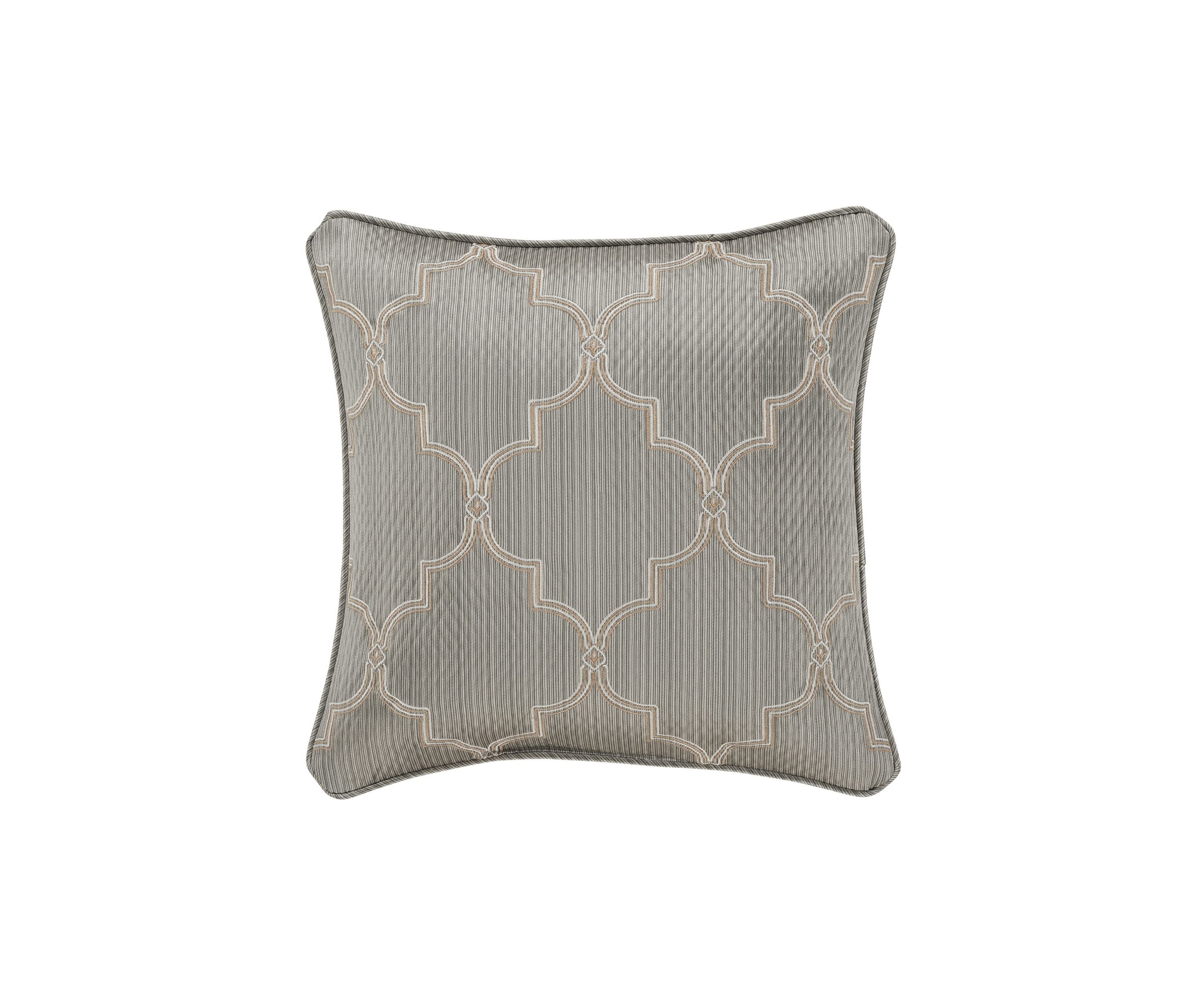 Martina 18" Square Embellished Decorative Throw Pillow