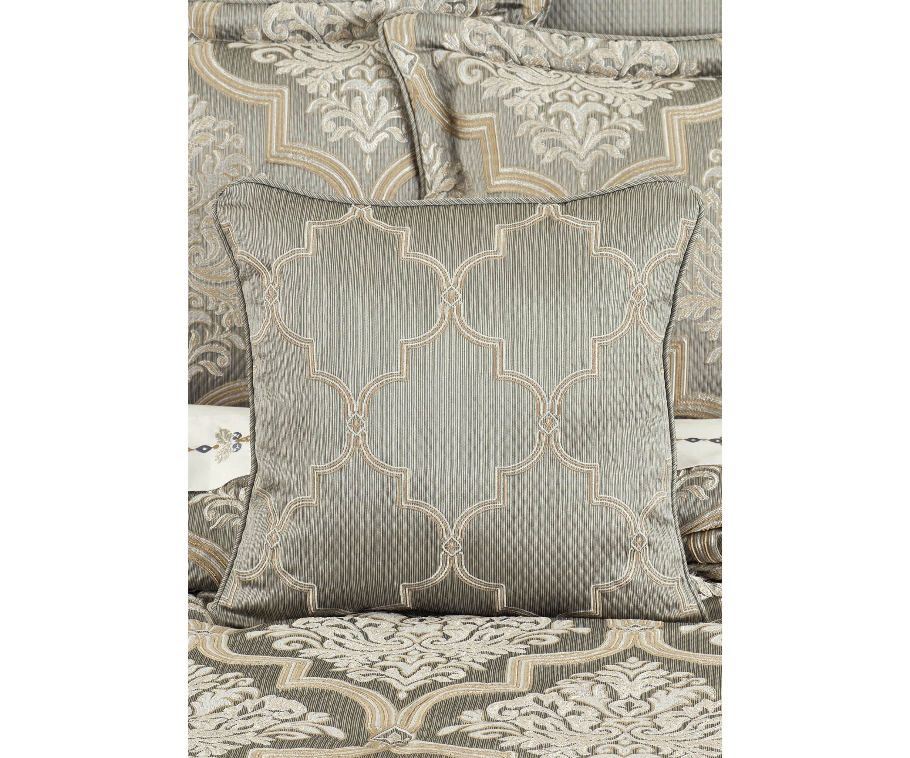 Martina 18" Square Embellished Decorative Throw Pillow