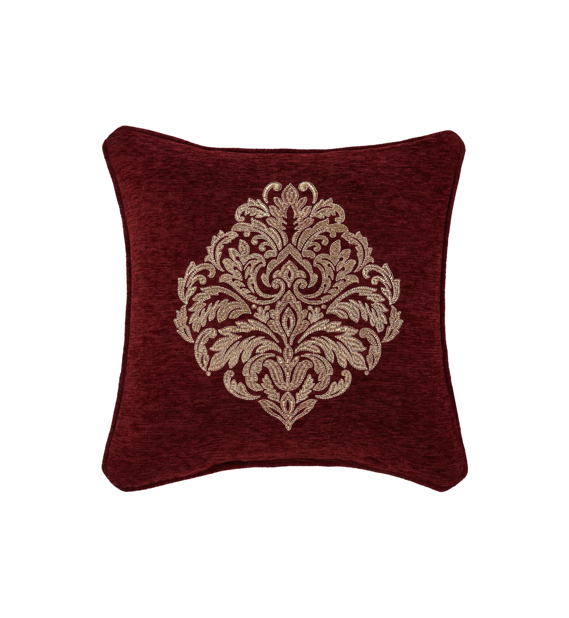 Laurenza 18" Square Embellished Decorative Throw Pillow