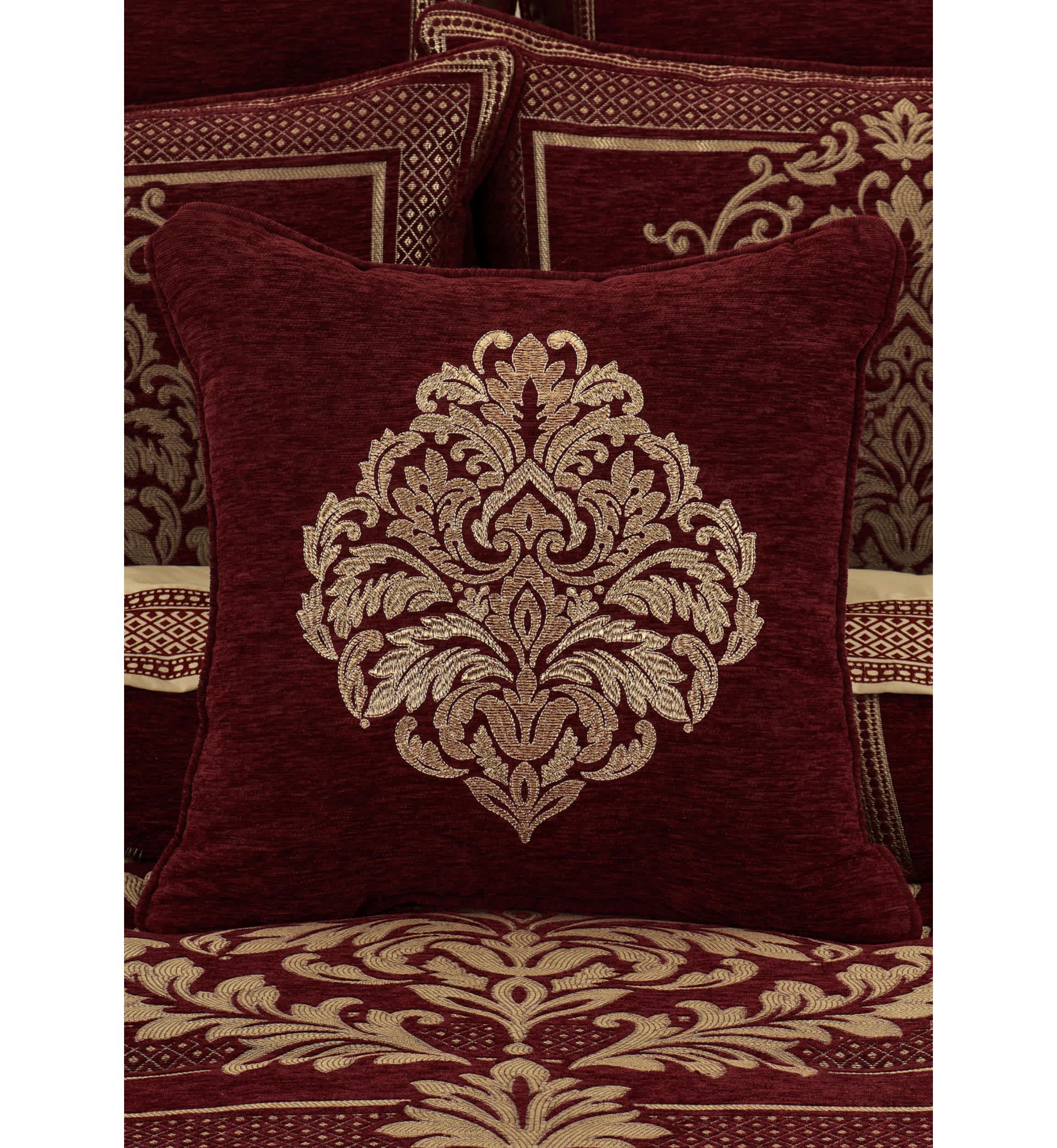 Laurenza 18" Square Embellished Decorative Throw Pillow