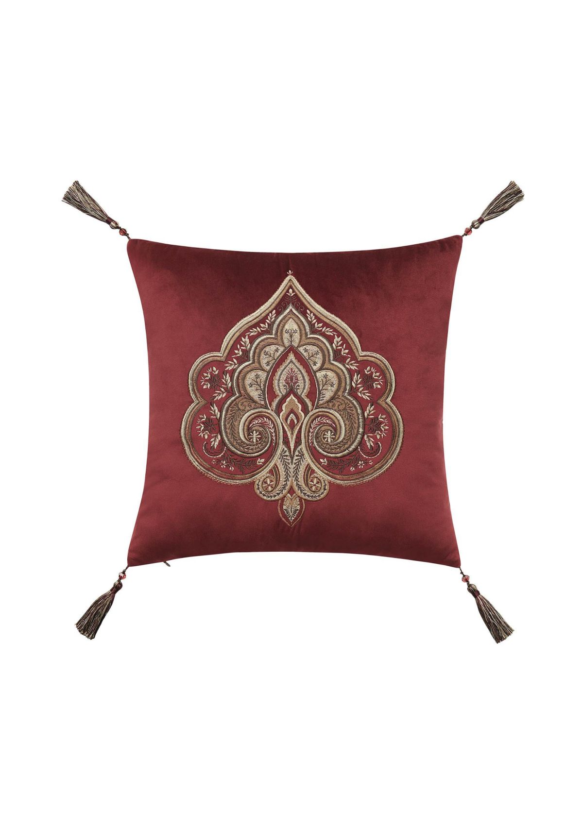 Calistoga 18" Square Embellished Decorative Throw Pillow