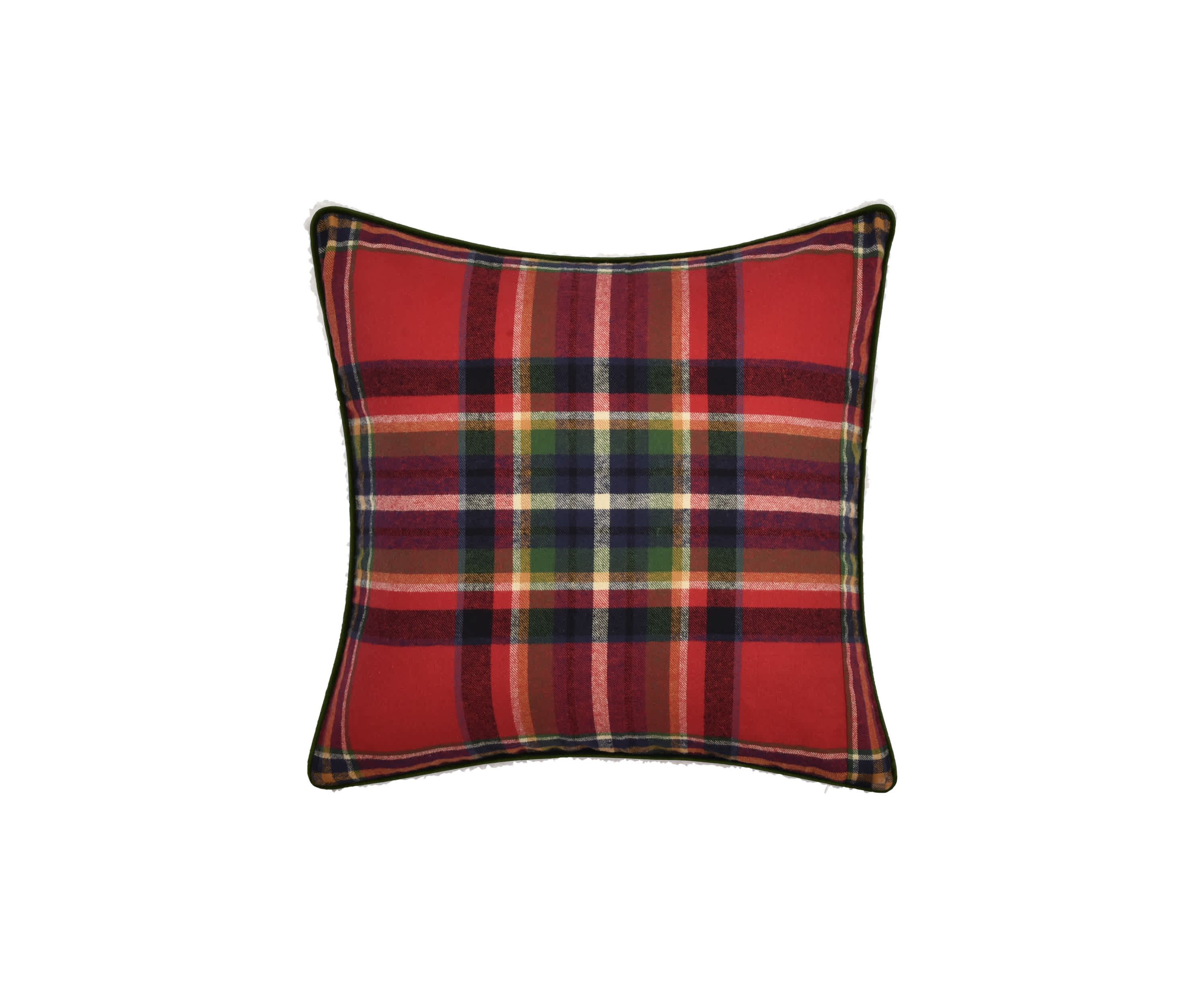 Andrew Plaid 20" Square Decorative Throw Pillow