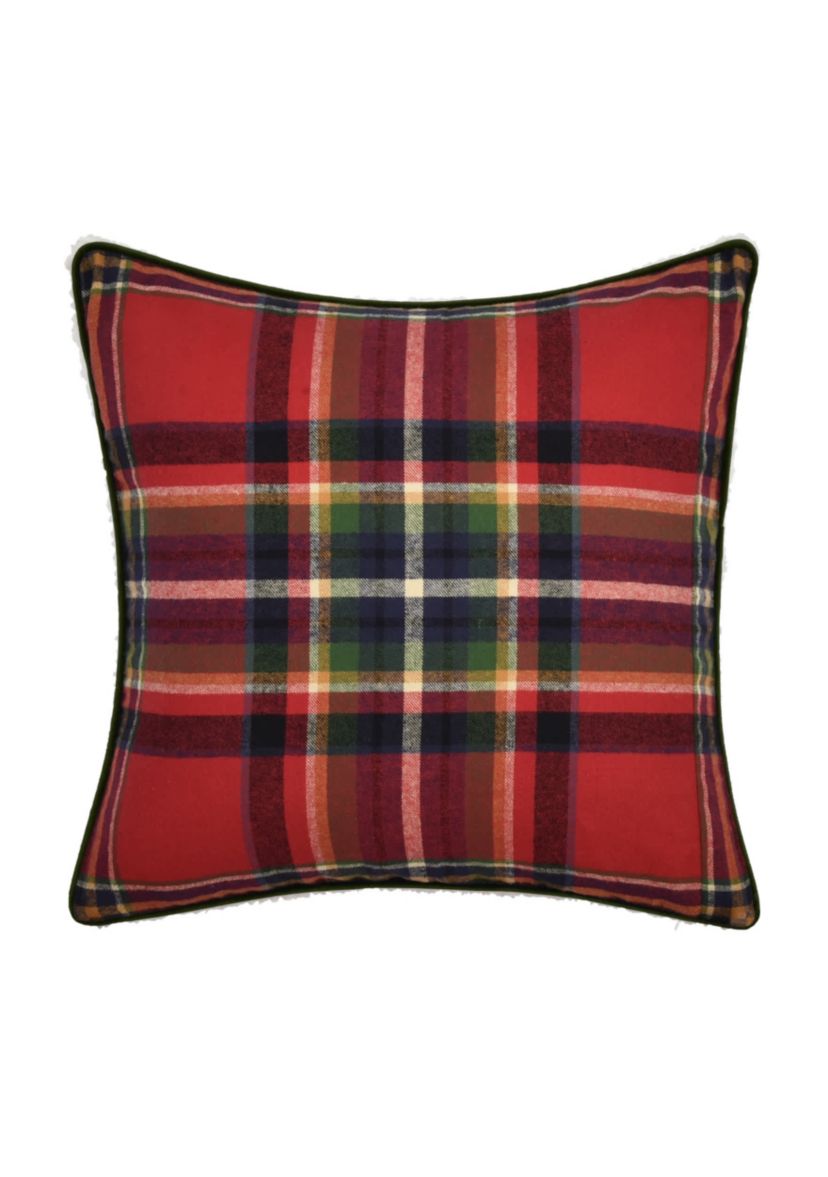 Andrew Plaid 20" Square Decorative Throw Pillow
