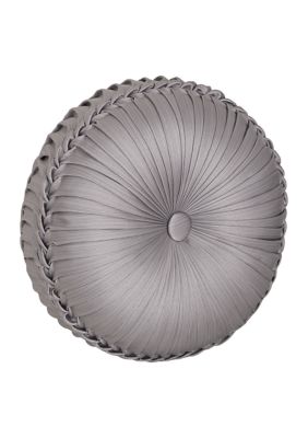J. Queen New York Mary Tufted Round Decorative Throw Pillow, 15 in. Round