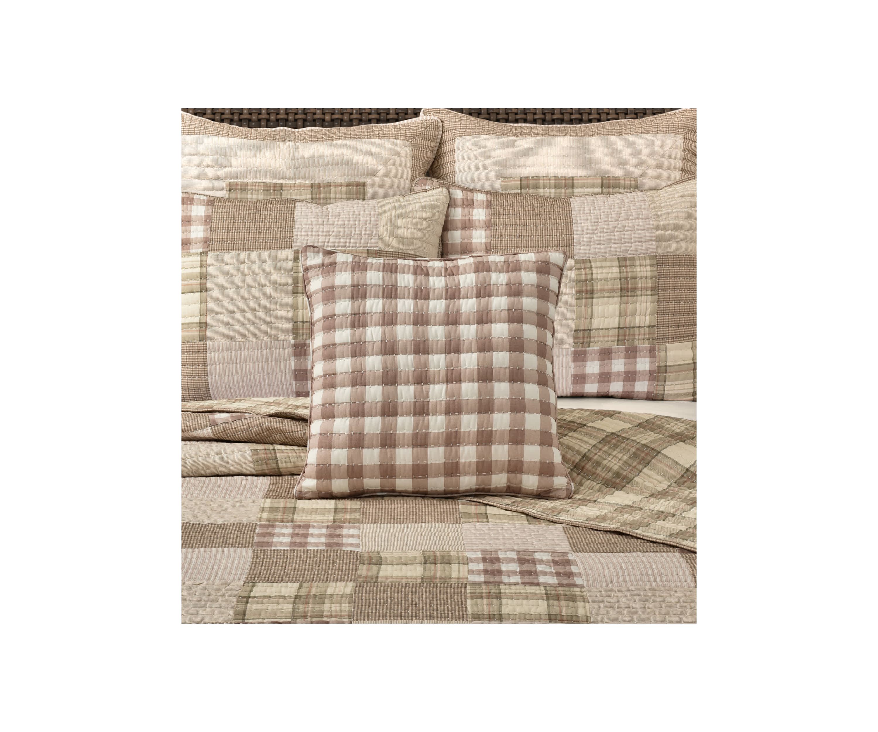 Mayfair Quilt 18" Square Quilted Decorative Throw Pillow
