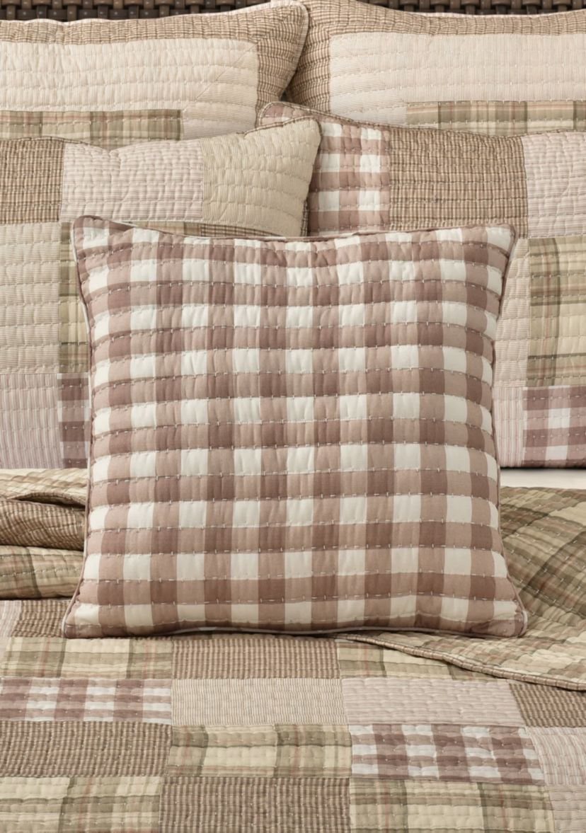 Mayfair Quilt 18" Square Quilted Decorative Throw Pillow