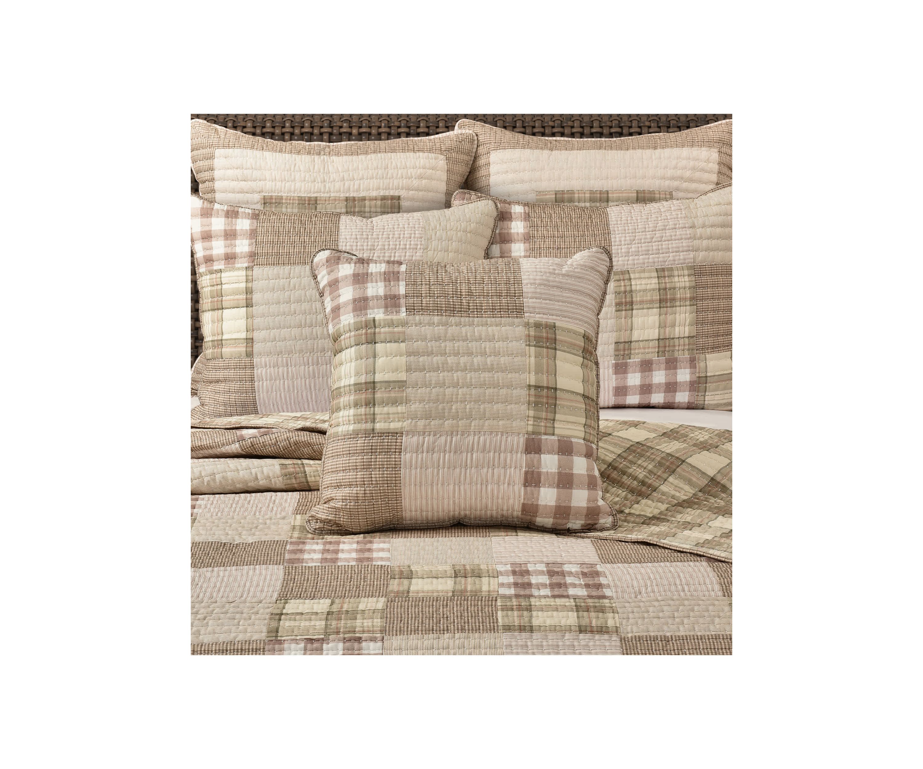 Mayfair Quilt 20" Square Quilted Decorative Throw Pillow