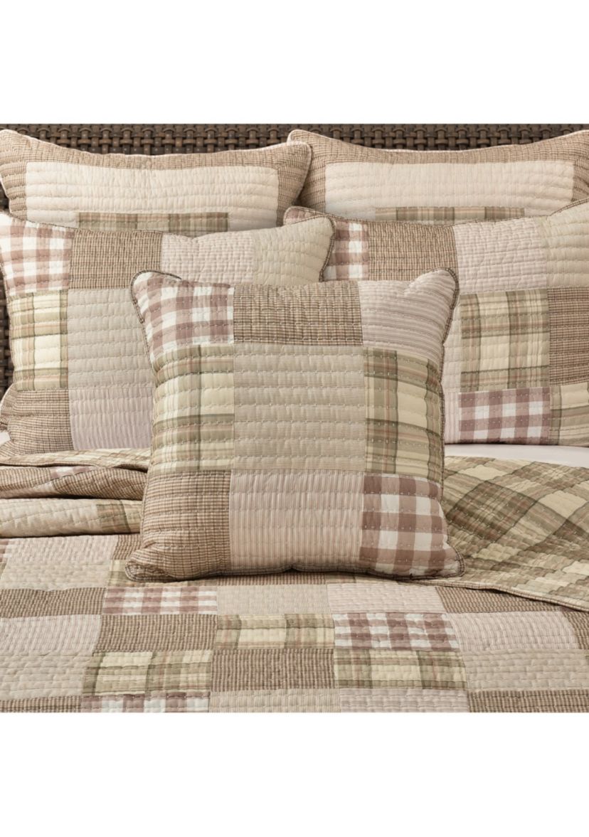 Mayfair Quilt 20" Square Quilted Decorative Throw Pillow
