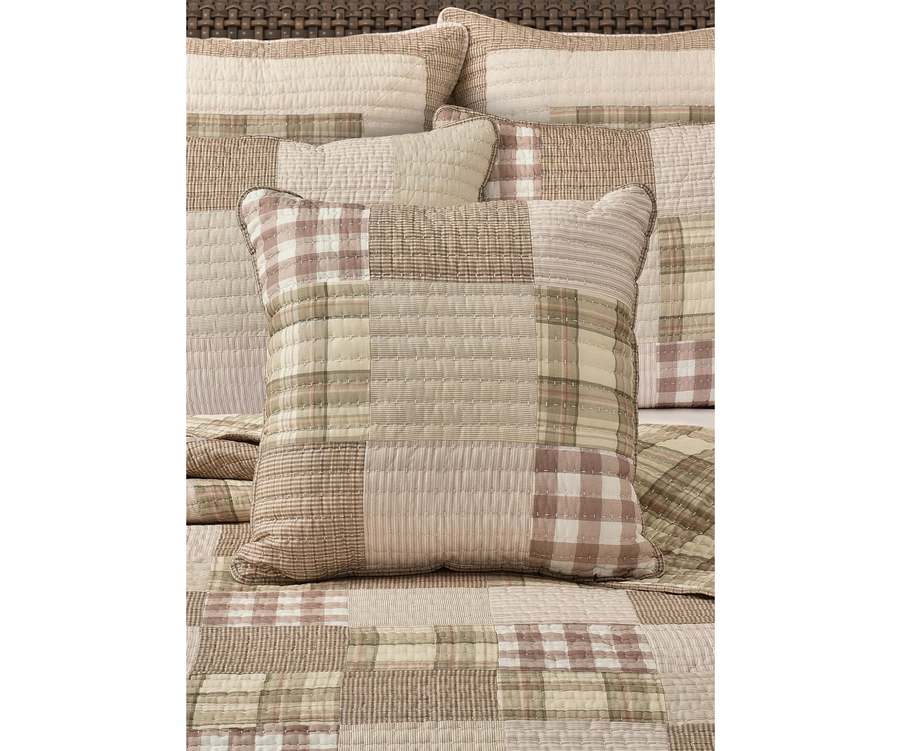 Mayfair Quilt 20" Square Quilted Decorative Throw Pillow