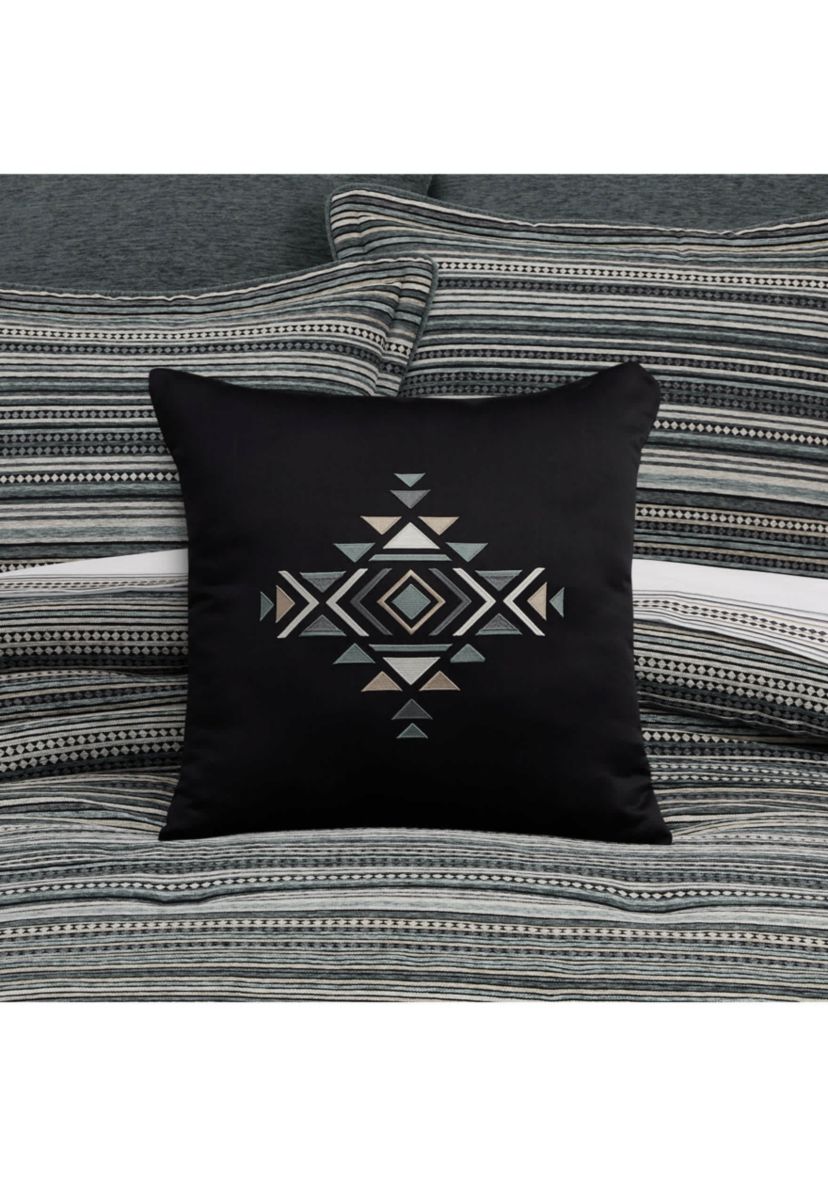 Parallel 18" Square Embellished Decorative Throw Pillow
