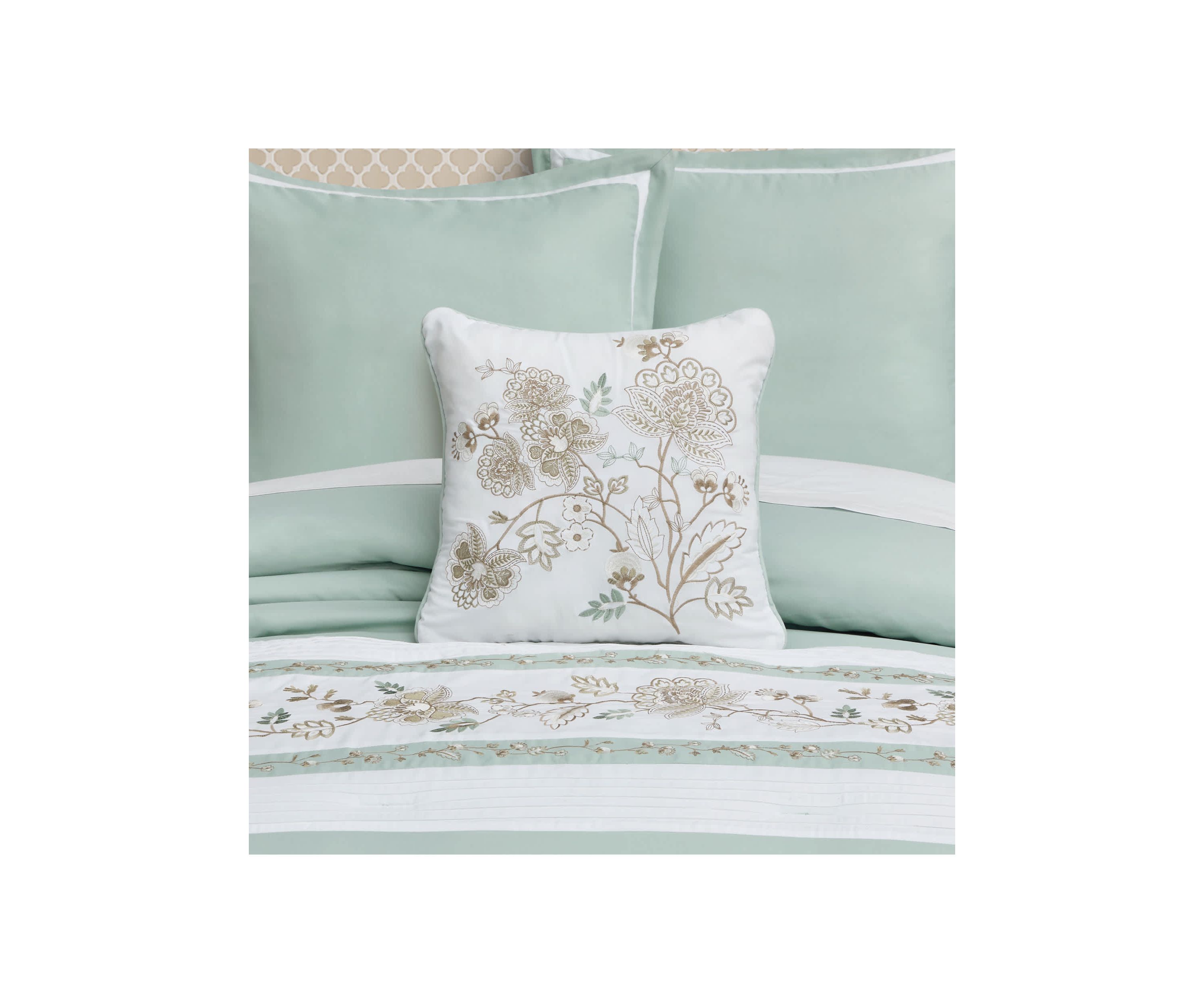 Spring Social 16" Square Embellished Decorative Throw  Pillow