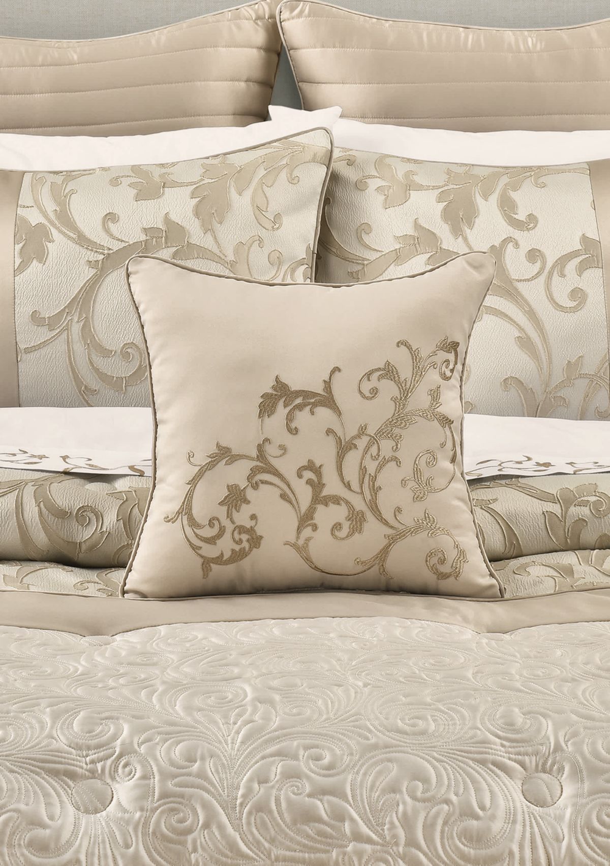 Spectra 16" Square Embellished Decorative Throw  Pillow