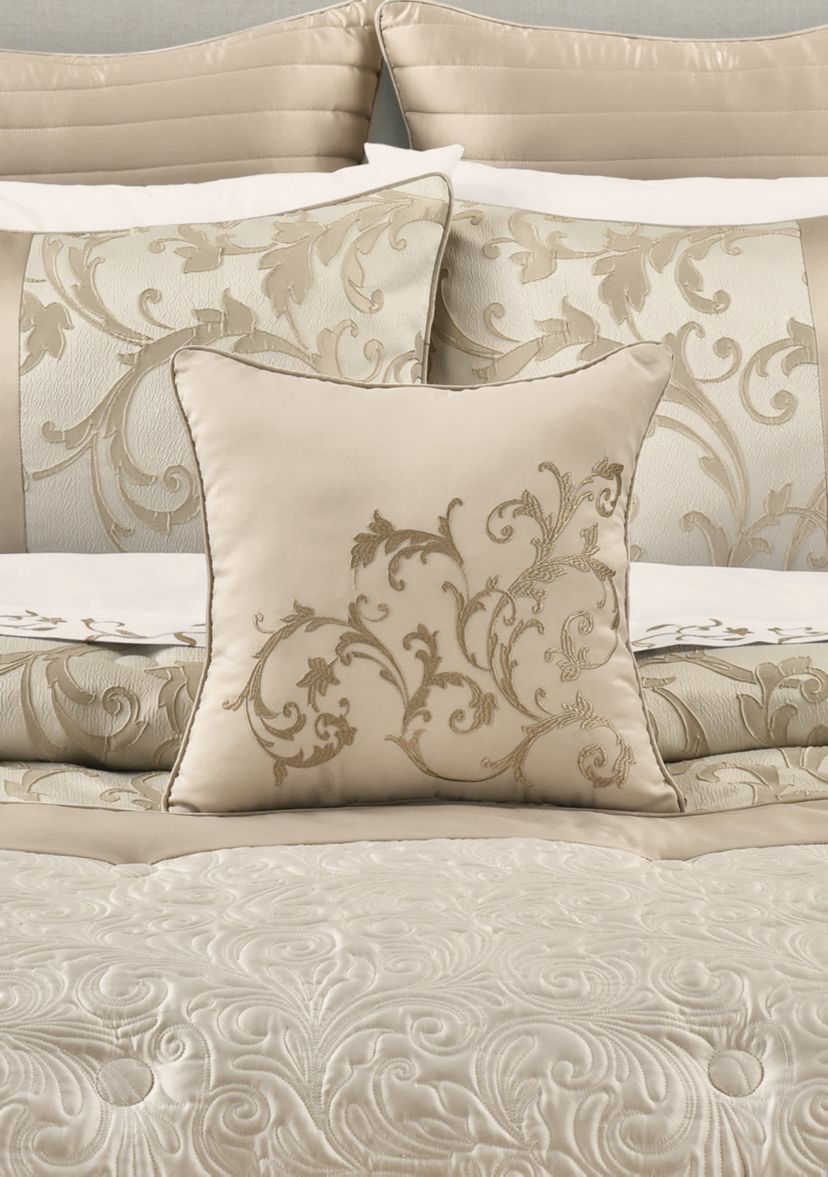 Spectra 16" Square Embellished Decorative Throw  Pillow