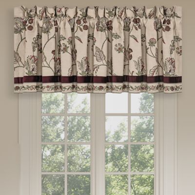 J. Queen New York THE GROVE WINDOW STRAIGHT VALANCE, Red, Valance Scarf