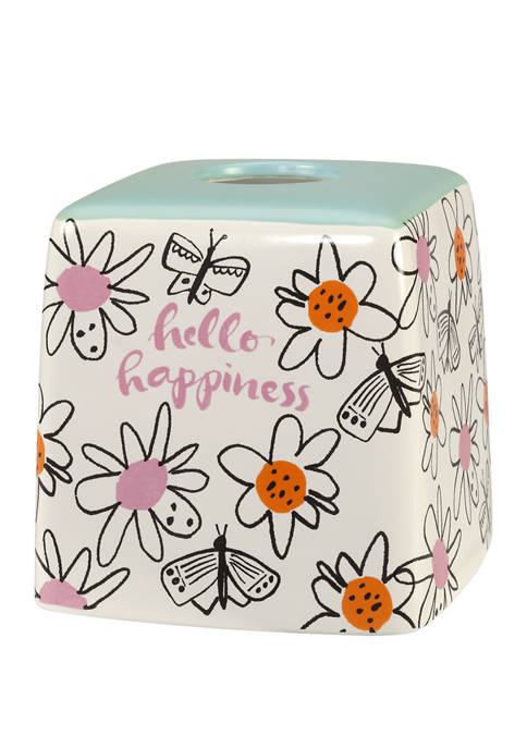 Hello Happiness Boutique Tissue Holder 
