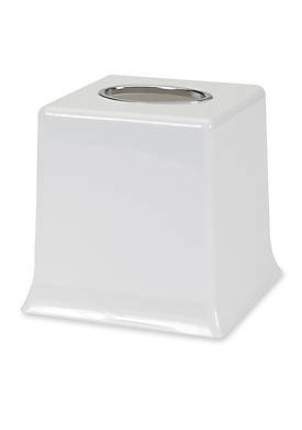 creative bath regency white tissue box 6 in.x 6 in.x 6 in