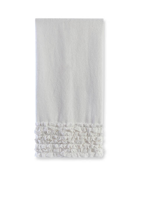 Creative Bath Ruffles White Bath Towel 25-in. x