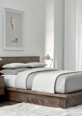 FlatIron Reversible Heathered Grey Duvet Cover Set, King
