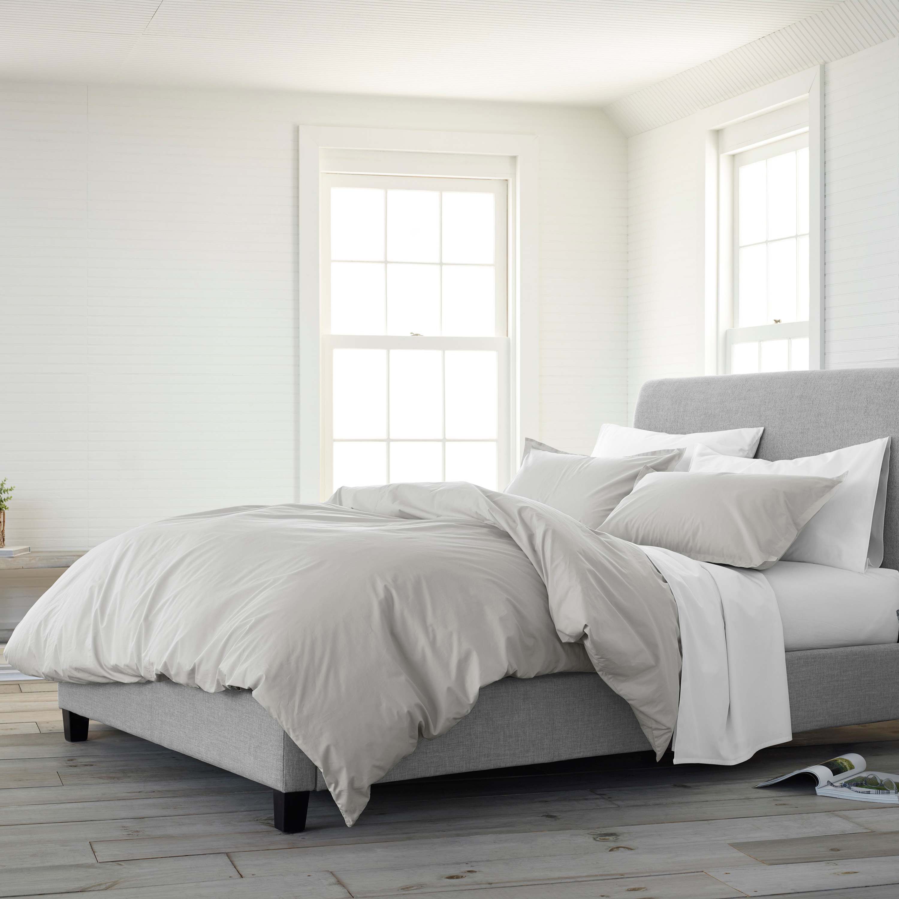 Solid T300 Percale Comforter Set