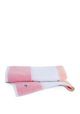 Southern Tide Performance Stripe Bath Towel - Coral