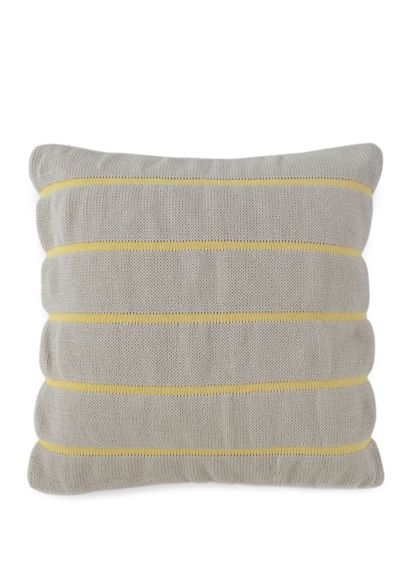 Bayside Knit Stripe Throw Pillow