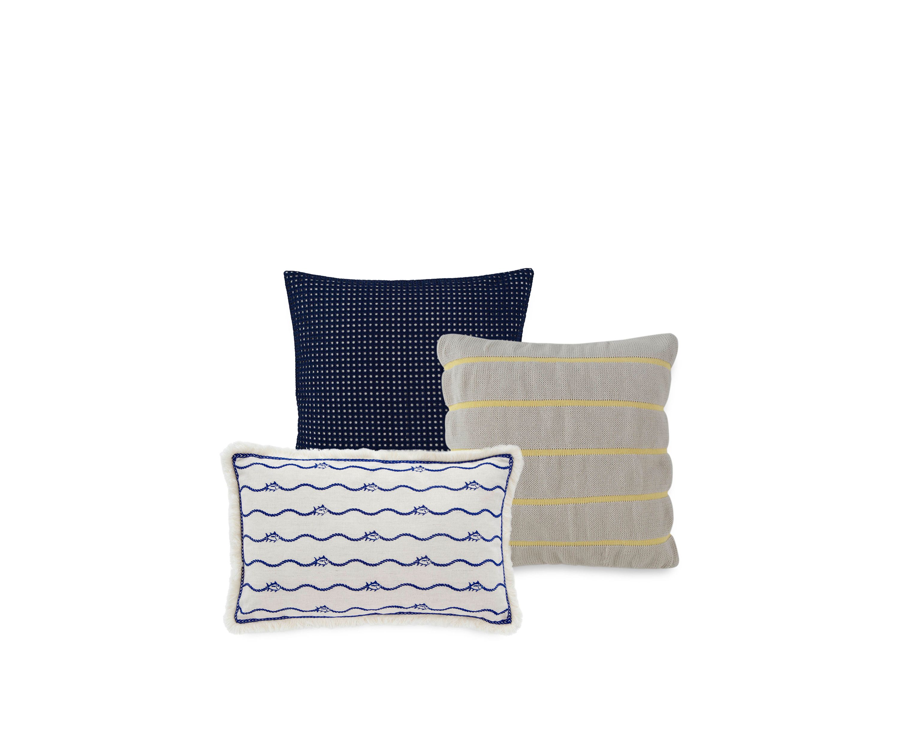 Bayside Knit Stripe Throw Pillow