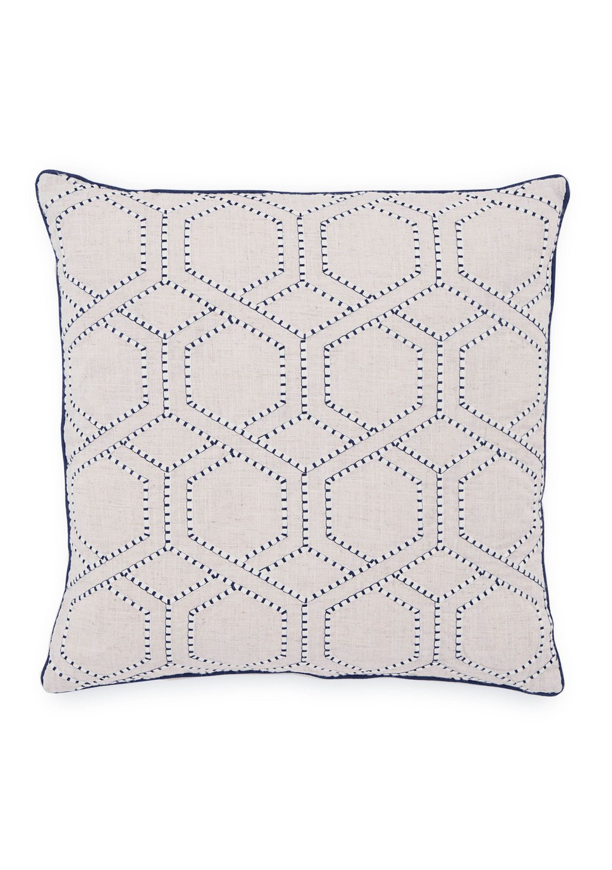 Geometric Embroidered Pillow