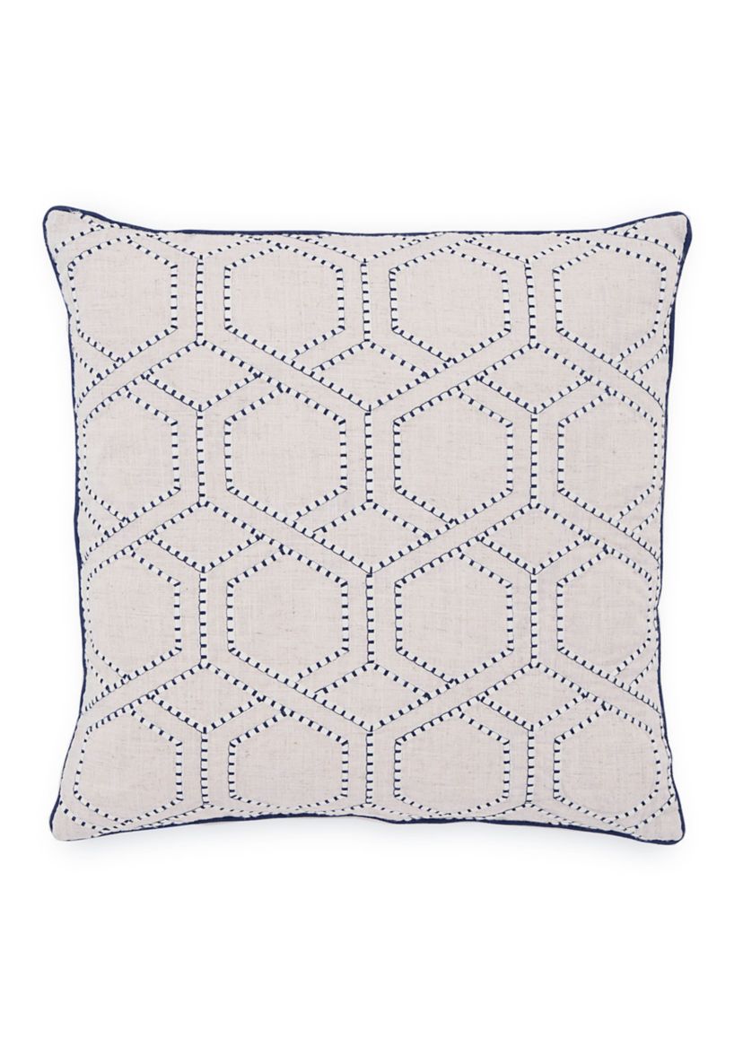 Geometric Embroidered Pillow