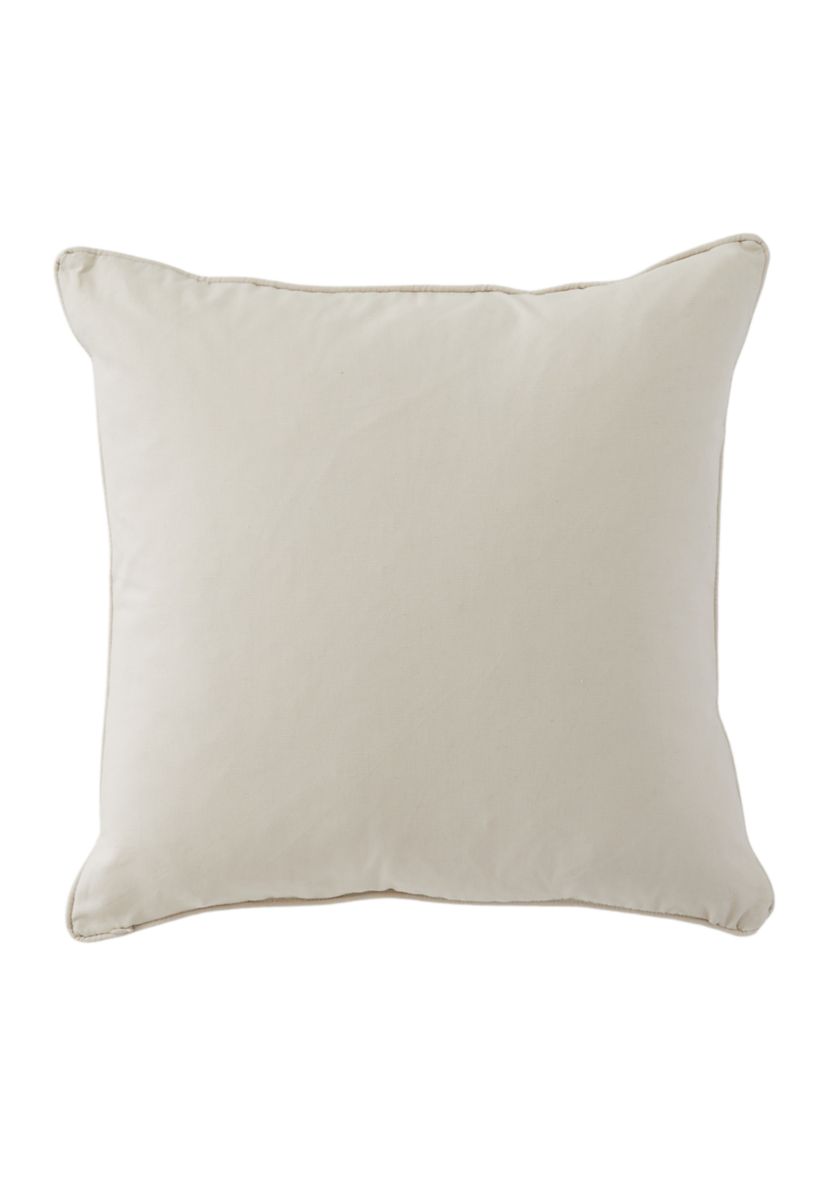  Chambray Stripe Square Blue Decorative Pillow