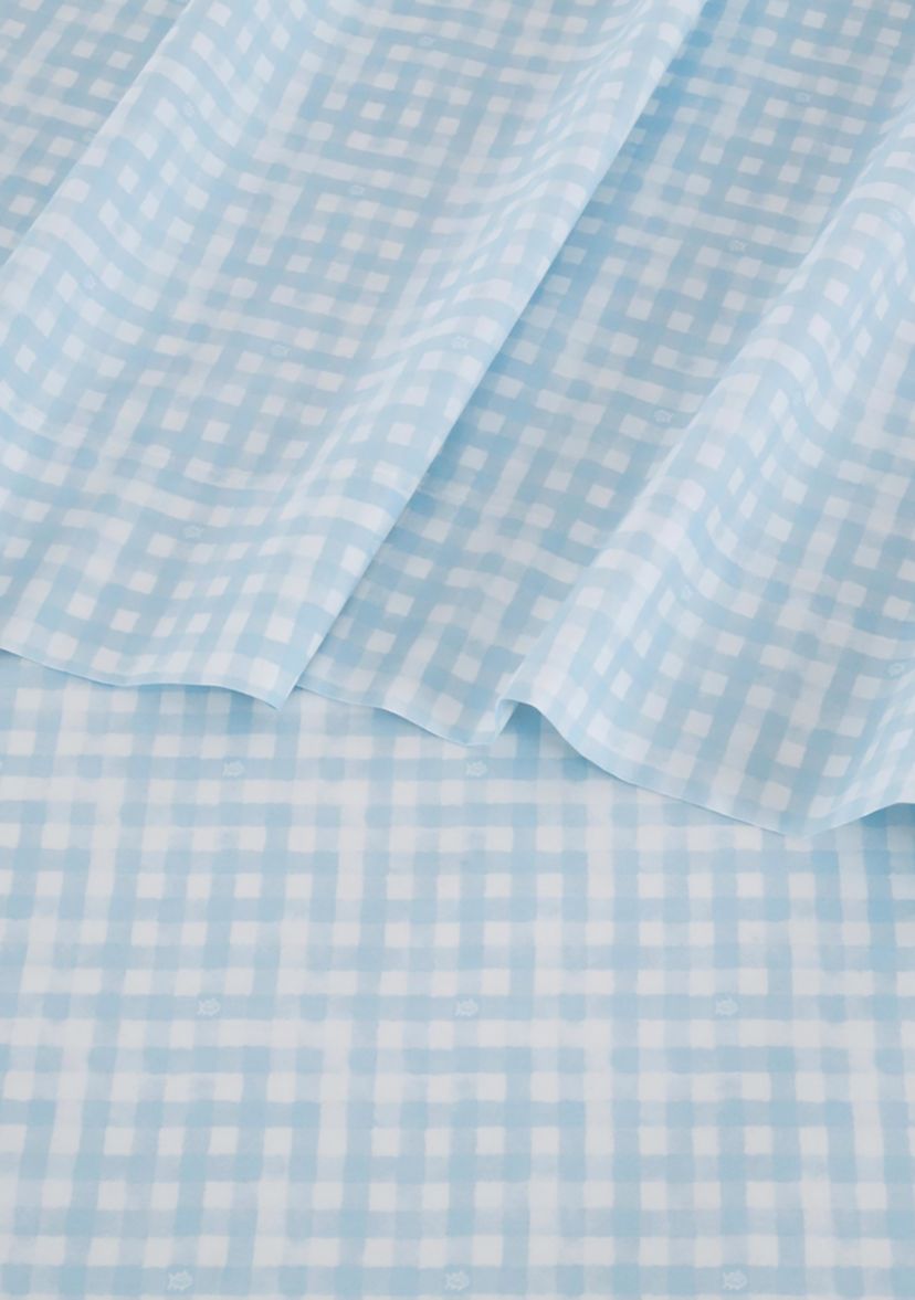  Beaufort Watercolor Gingham Sheet Set