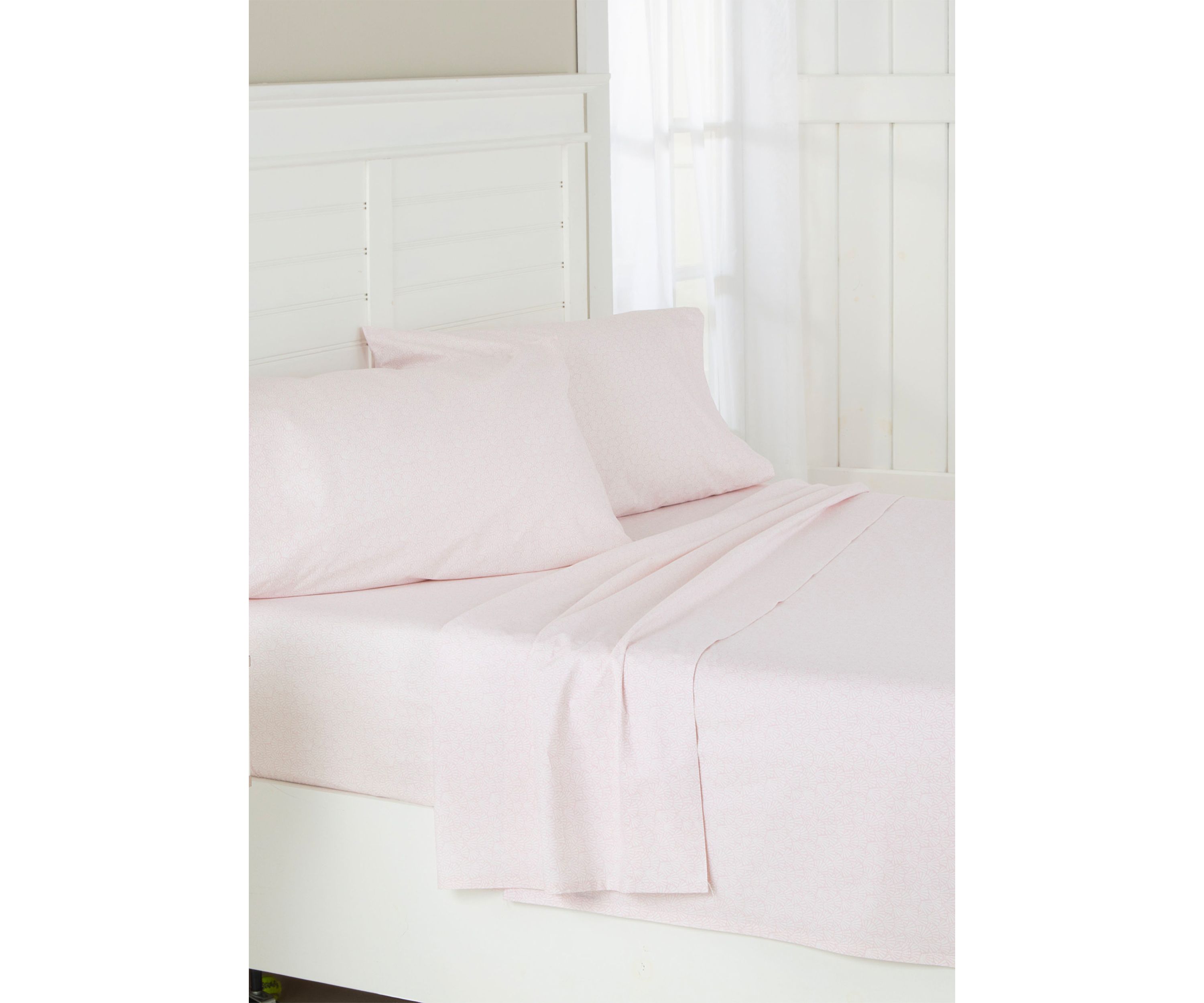 Calico Scallop Pink Sheet Set