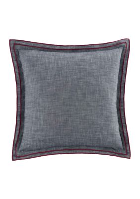 Southern Tide Indigo Isle Square Navy Decorative Pillow, Navy Blue, 20 x 20
